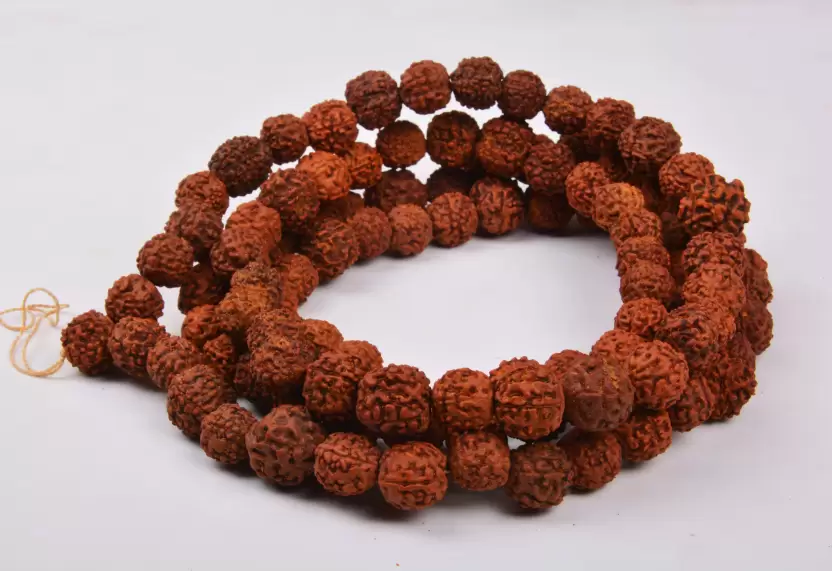 Mala Rudraksha (108+1 perles, taille des perles : 12 mm chacune)